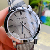 Burberry The City Beige Dial Chequered Brown Leather Strap Watch for Women - BU9029 Buy Now By Burberry