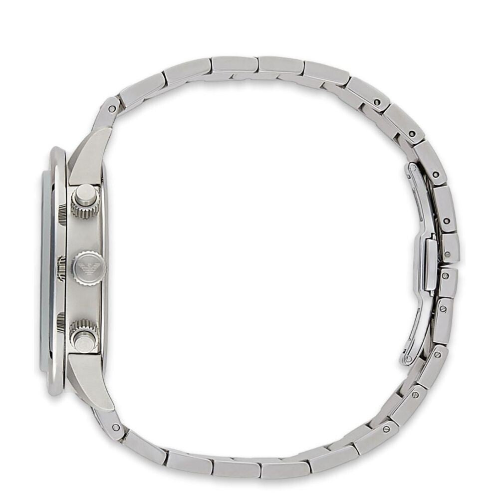 Emporio Armani Mario Chronograph Black Dial Silver Steel Strap Watch For Men - AR11241 Buy Now By Emporio Armani