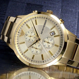 Emporio Armani Renato Chronograph White Dial Gold Steel Strap Watch For Men - AR11332 Buy Now By Emporio Armani