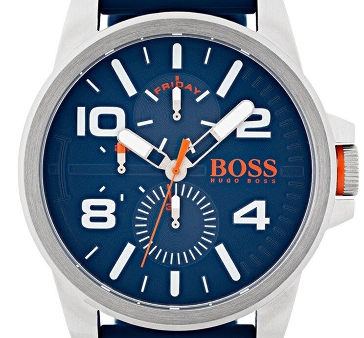 Hugo Boss Detroit Quartz Blue Dial Blue Silicone Strap Watch For Men - 1550008 Buy Now By Hugo Boss