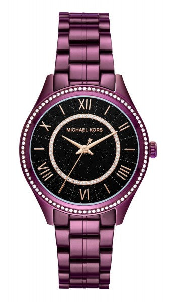 Michael Kors Lauryn Black Dial Purple Steel Strap Watch for Women - MK3724 Buy Now By Michael Kors