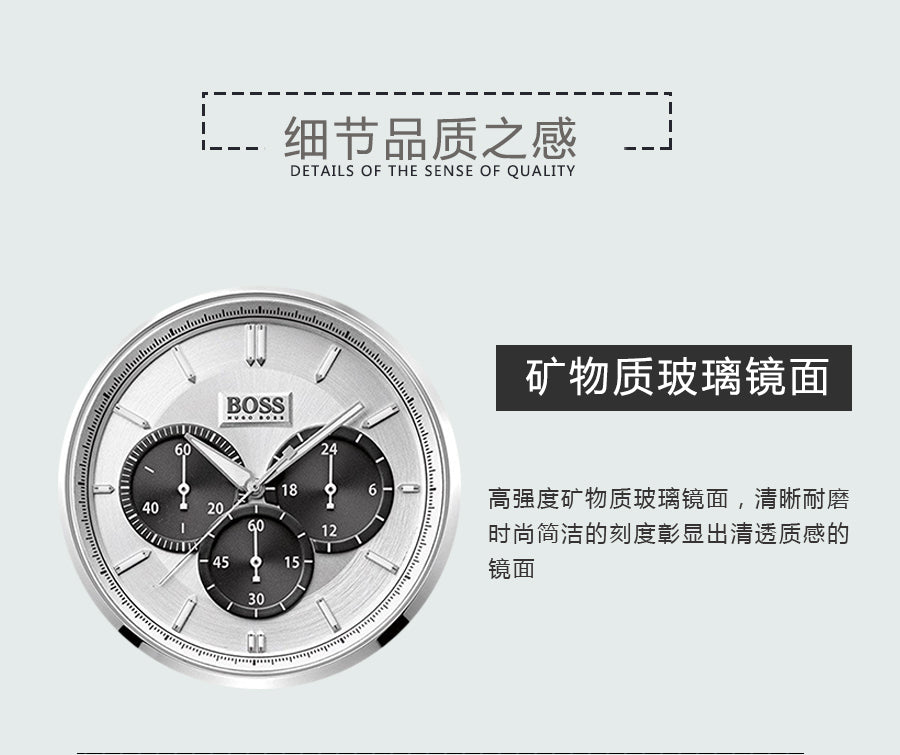 Hugo Boss Driver Chronograph Quartz Silver Dial Black Leather Strap Watch For Men - 1512880 Buy Now By Hugo Boss