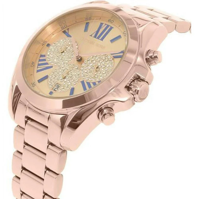 Michael Kors Bradshaw Chronograph Rose Gold Dial Rose Gold Steel Strap Watch For Women - MK6321 Buy Now By Michael Kors