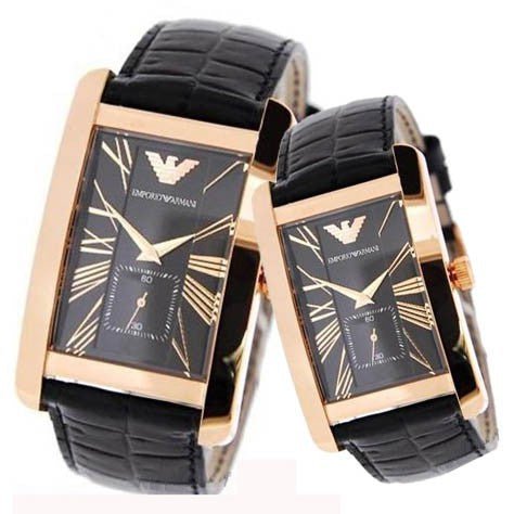 Emporio Armani Classic Black Dial Black Leather Strap Watch For Women - AR0169 Buy Now By Emporio Armani