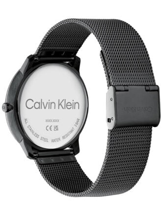 Calvin Klein Minimal Black Dial Black Mesh Bracelet Watch for Men - K3M514B1 Buy Now By Calvin Klein
