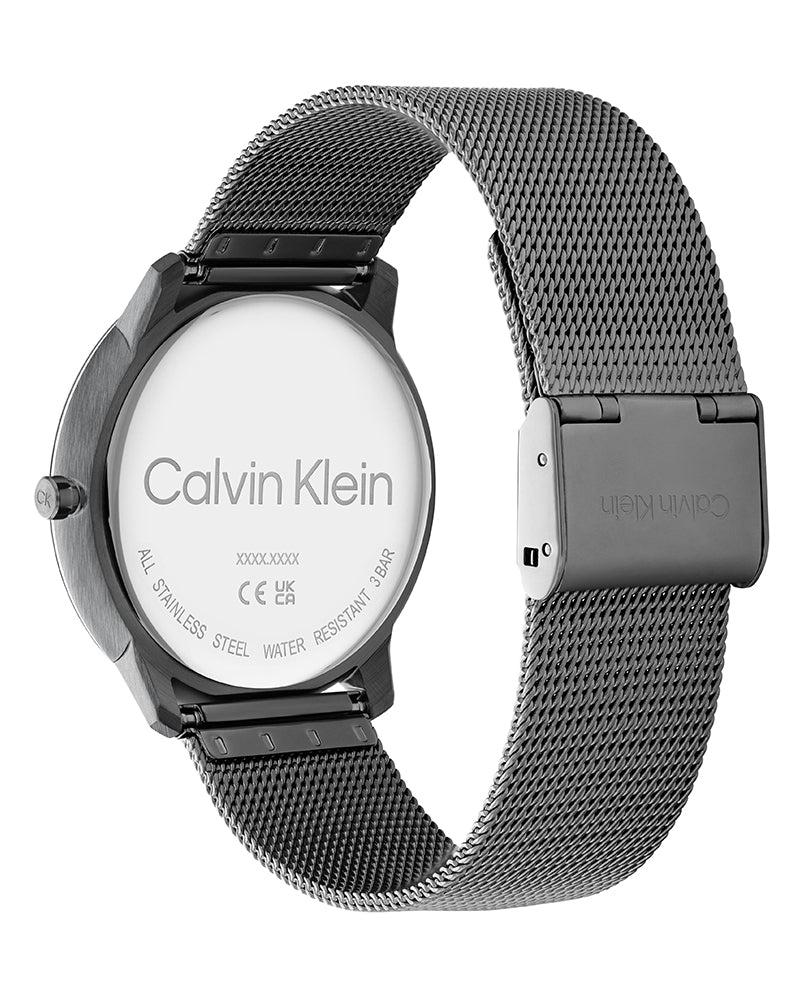 Calvin Klein Minimal Grey Dial Grey Mesh Bracelet Watch for Men - K3M517P4 Buy Now By Calvin Klein