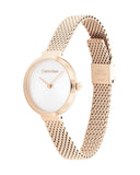 Calvin Klein Authentic Silver Dial Rose Gold Mesh Bracelet Watch for Women - K8G23626 Buy Now By Calvin Klein