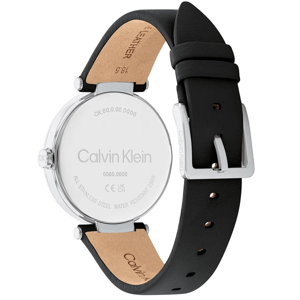 Calvin Klein Chic Black Dial Black Leather Strap Watch for Women - K7N23CB1 Buy Now By Calvin Klein