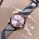 Burberry The City Rose Gold Dial Brown Leather Strap Watch for Women - BU9040 Buy Now By Burberry