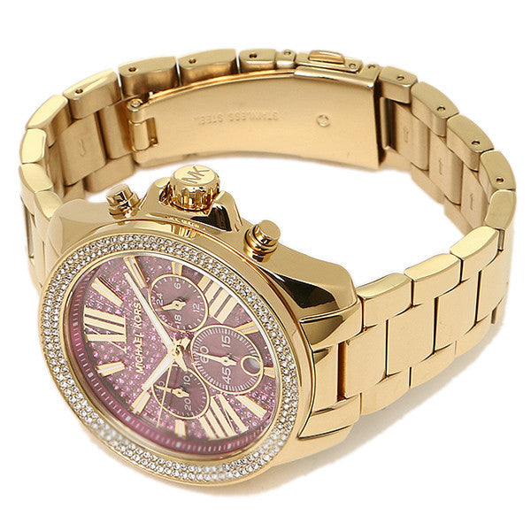 Michael Kors Wren Purple Dial Gold Steel Strap Watch for Women - MK6290 Buy Now By Michael Kors