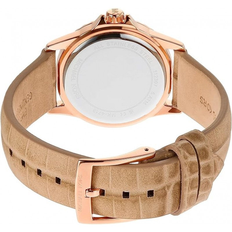 Michael Kors Mini Everest Crystals White Dial Brown Leather Strap Watch for Women - MK4719 Buy Now By Michael Kors