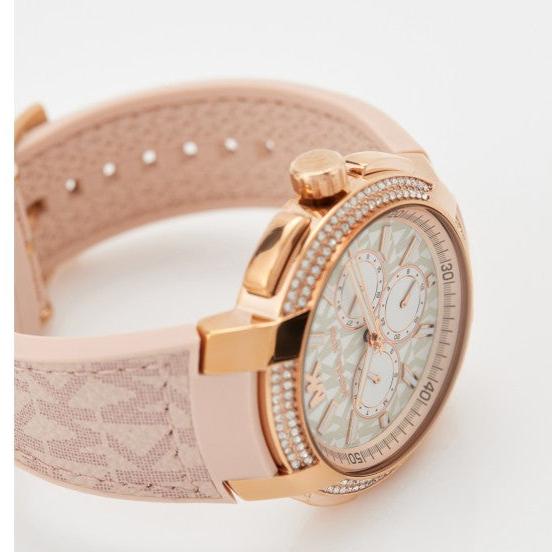 Michael Kors Sidney Multifunction White Dial Pink Silicone Strap Watch For Women - MK7222 Buy Now By Michael Kors