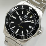 Tag Heuer Aquaracer Black Dial Silver Steel Strap Watch for Men - WAY111A.BA0928