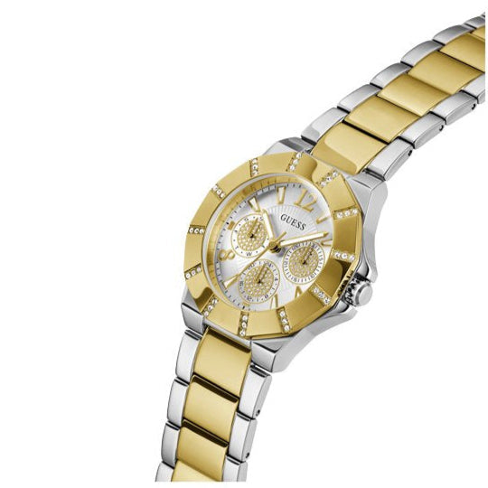 Guess Sunray Multifunction Silver Dial Two Tone Steel Strap Watch for Women - GW0616L2 Buy Now By Guess
