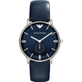Emporio Armani Analog Quartz Blue Dial Blue Leather Strap Watch For Men - AR1647 Buy Now By Emporio Armani