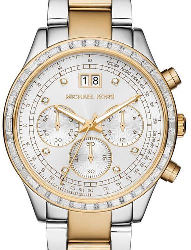 Michael Kors Brinkley Chronograph Silver Dial Two Tone Steel Strap Watch for Women - MK6188 Buy Now By Michael Kors