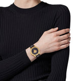 Versace Palazzo Empire Greca Black Dial Black Leather Strap Watch for Women - VEDV00119 Buy Now By Versace