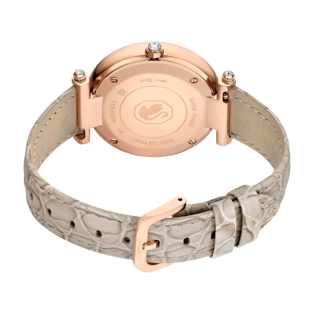 Swarovski Crystalline Wonder Silver Dial Beige Leather Strap Watch for Women - 5656899 Buy Now By Swarovski