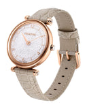 Swarovski Crystalline Wonder Silver Dial Beige Leather Strap Watch for Women - 5656899 Buy Now By Swarovski