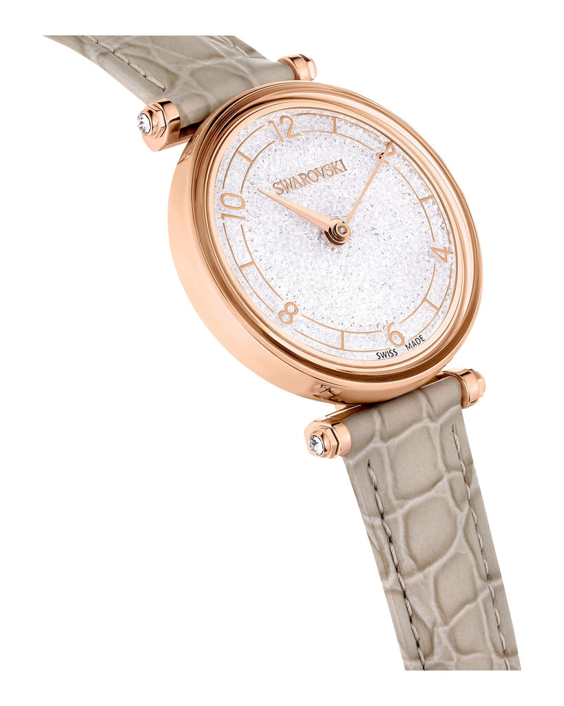 Swarovski Crystalline Wonder Silver Dial Beige Leather Strap Watch for Women - 5656899 Buy Now By Swarovski
