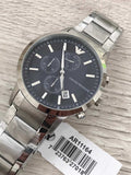 Emporio Armani Renato Chronograph Blue Dial Silver Steel Strap Watch For Men - AR11164 Buy Now By Emporio Armani