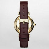Emporio Armani Gianni T Bar Burgundy Dial Burgundy Leather Strap Watch For Women - AR1757 Buy Now By Emporio Armani