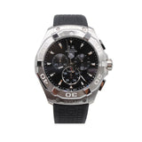 Tag Heuer Aquaracer Chronograph Black Dial Black Rubber Strap Watch for Men - CAY1110.FT6041 Buy Now By Tag Heuer