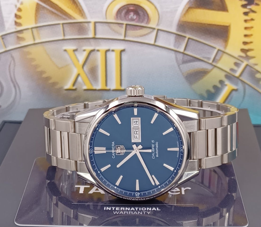 Tag Heuer Carrera Automatic Blue Dial Silver Steel Strap Watch for Men - WAR201E.BA0723 Buy Now By Tag Heuer