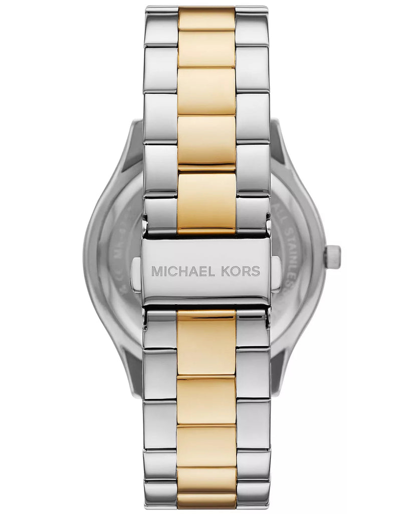 Michael Kors Slim Runway Three Hand Silver Dial Two Tone Steel Strap Watch For Women - MK4735 Buy Now By Michael Kors