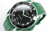 Gucci Dive Black Dial Green Rubber Strap Watch For Men - YA136310 Buy Now By Gucci