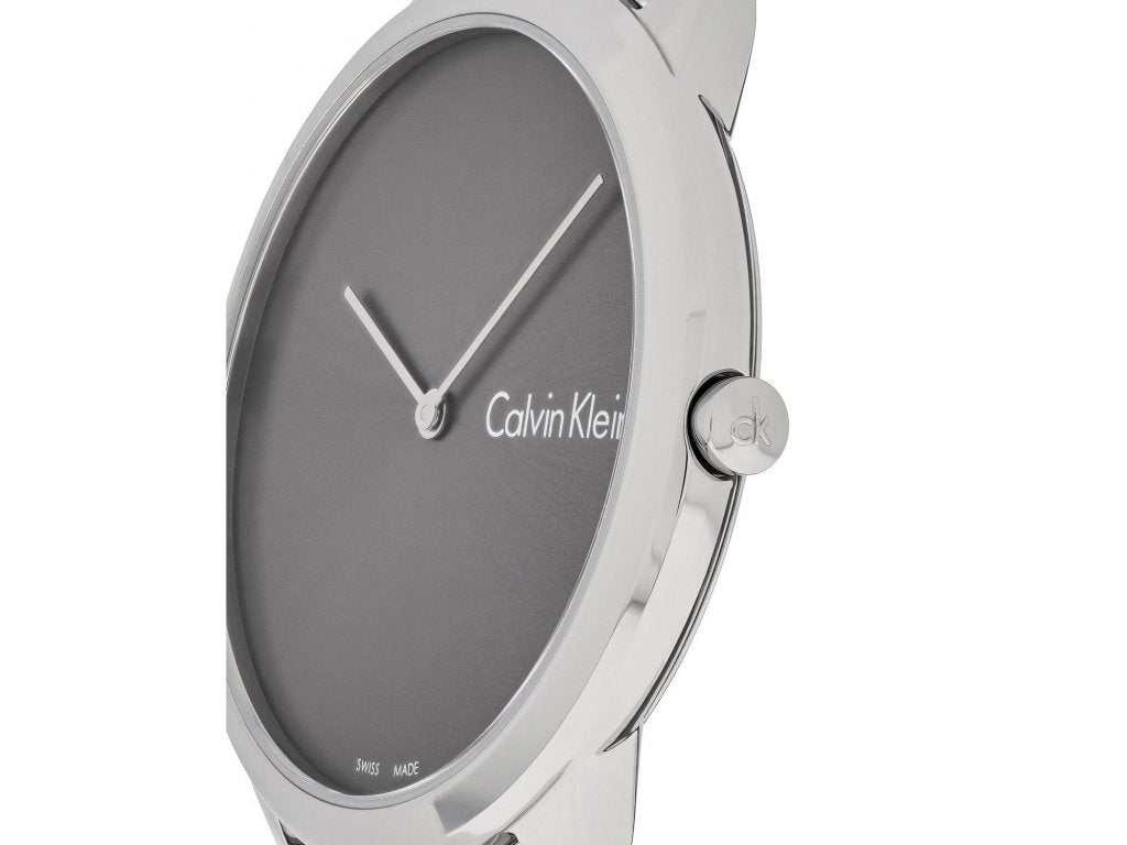 Calvin Klein Minimal Grey Dial Silver Mesh Bracelet Watch for Men - K3M211Y3 Buy Now By Calvin Klein