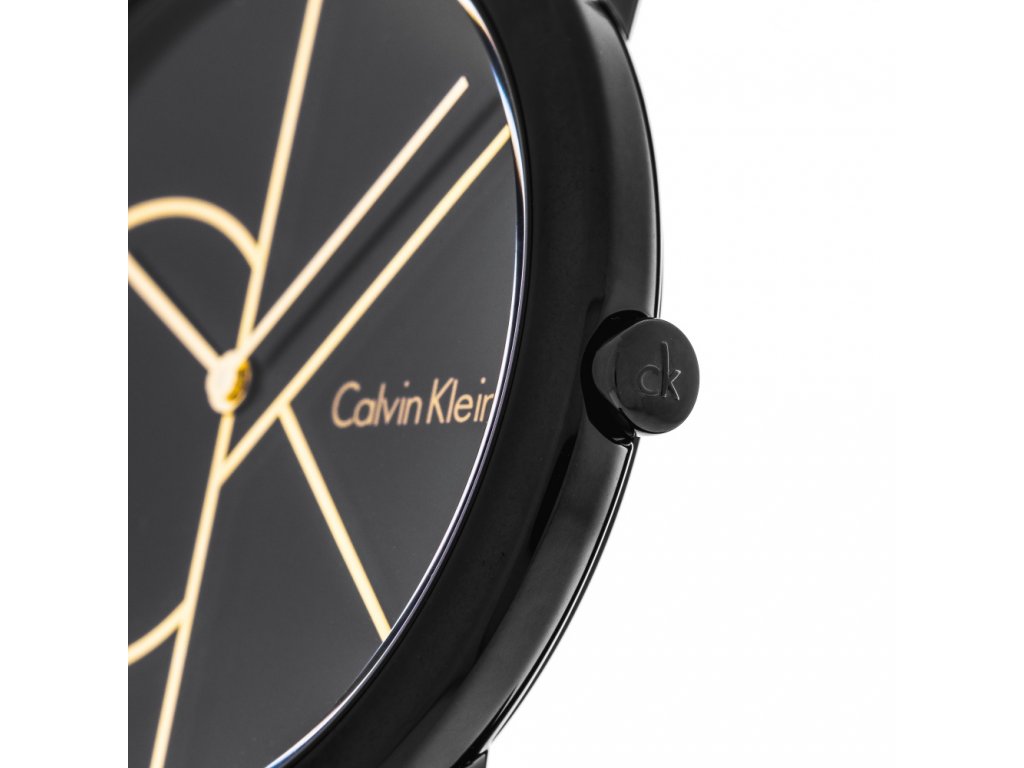 Calvin Klein Minimal Black Dial Black Mesh Bracelet Watch for Men - K3M214X1 Buy Now By Calvin Klein