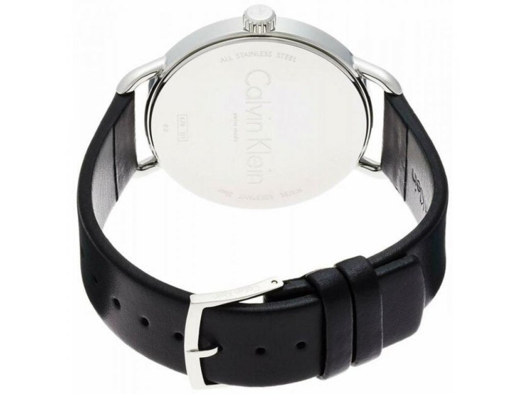 Calvin Klein High Noon Quartz White Dial Black Leather Strap Watch for Men - K8M211C6 Buy Now By Calvin Klein