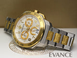 Versace Dylos Chronograph Silver Dial Two Tone Steel Strap Watch for Men - VQC030015 Buy Now By Versace