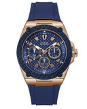 Guess Legacy Chronograph Blue Dial Blue Rubber Strap Watch For Men - W1049G9 Buy Now By Guess