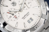 Tag Heuer Aquaracer Chronograph White Dial Silver Steel Strap Watch for Men - WAY111Y.BA0928 Buy Now By Tag Heuer