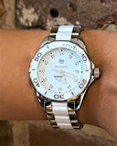 Tag Heuer Aquaracer Diamonds White Dial Two Tone Steel Strap Watch for Women - WAY131D.BA0914 Buy Now By Tag Heuer