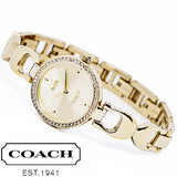 Coach Park Diamonds Gold Dial Gold Steel Strap Watch for Women - 14503171 Buy Now By Coach