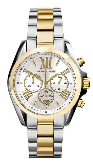 Michael Kors Bradshaw Silver Dial Two Tone Steel Strap Watch for Women - MK5627 Buy Now By Michael Kors