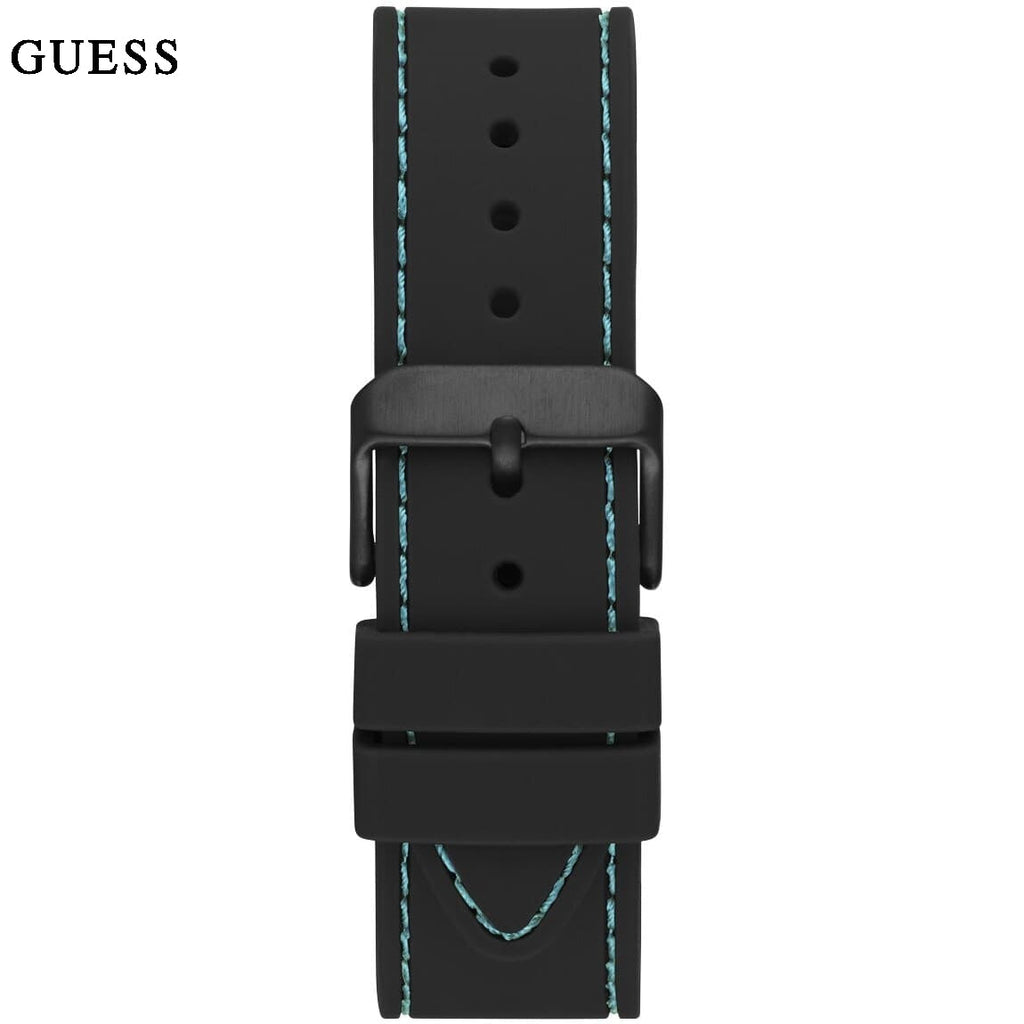 Guess Odyssey Quartz Black Dial Black Leather Strap Watch For Men - W1108G5 Buy Now By Guess