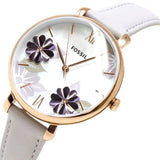 Fossil Jacqueline Mother of Pearl Dial Grey Leather Strap Watch for Women - ES4672 Buy Now By Fossil