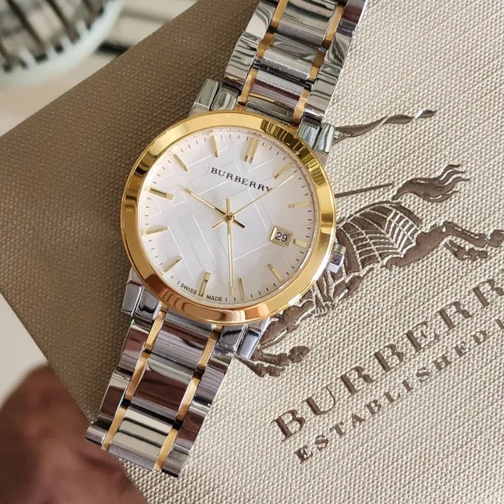 Burberry The City White Dial Two Tone Steel Strap Watch for Women - BU9115 Buy Now By Burberry