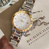 Burberry The City White Dial Two Tone Steel Strap Watch for Women - BU9115 Buy Now By Burberry
