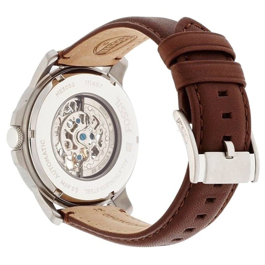 Fossil Grant Automatic White Dial Brown Leather Strap Watch for Men - ME3052 Buy Now By Fossil