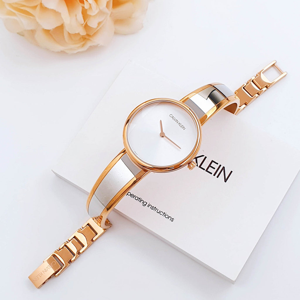 Calvin Klein Seduce Silver Dial Two Tone Steel Strap Watch for Women - K4E2N61Y Buy Now By Calvin Klein