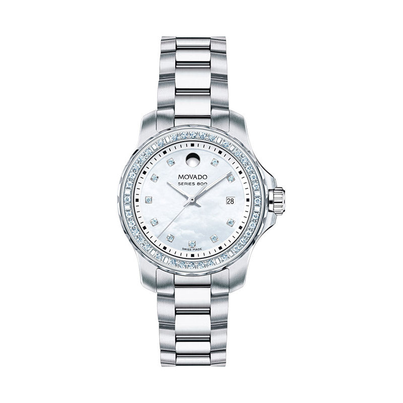 Movado Series 800 29mm Mother of Pearl Dial Diamond Watch For Women - 2600120 Buy Now By Movado
