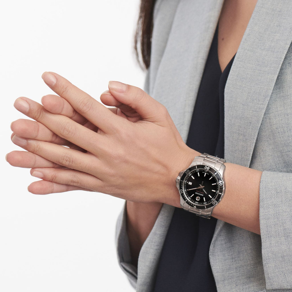 Movado Series 800 Pepsi Black Dial Silver Steel Strap Watch for Men - 2600152 Buy Now By Movado