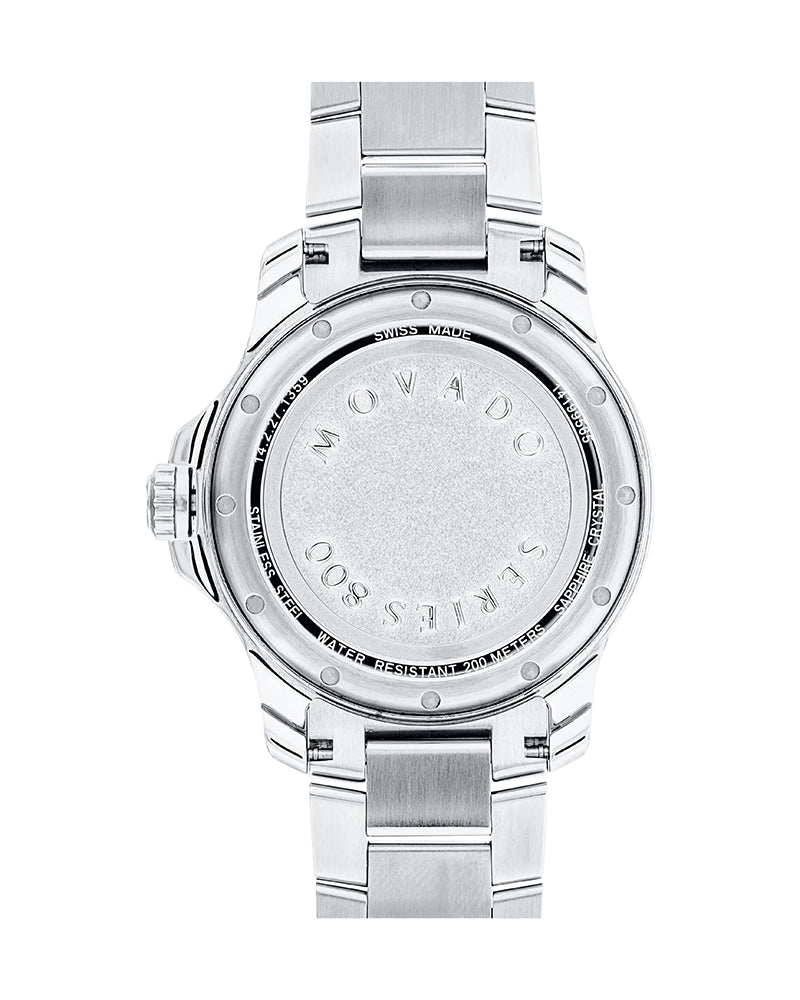 Movado Series 800 Chronograph Black Dial Two Tone Steel Strap Watch For Men - 2600138 Buy Now By Movado