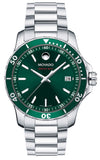 Movado Series 800 Green Dial Silver Steel Strap Watch For Men - 2600136 Buy Now By Movado