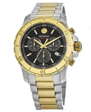Movado Series 800 Chronograph Black Dial Two Tone Steel Strap Watch For Men - 2600138 Buy Now By Movado